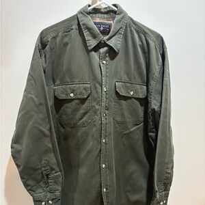 Vintage Coleman Olive Button-Up Shacket.